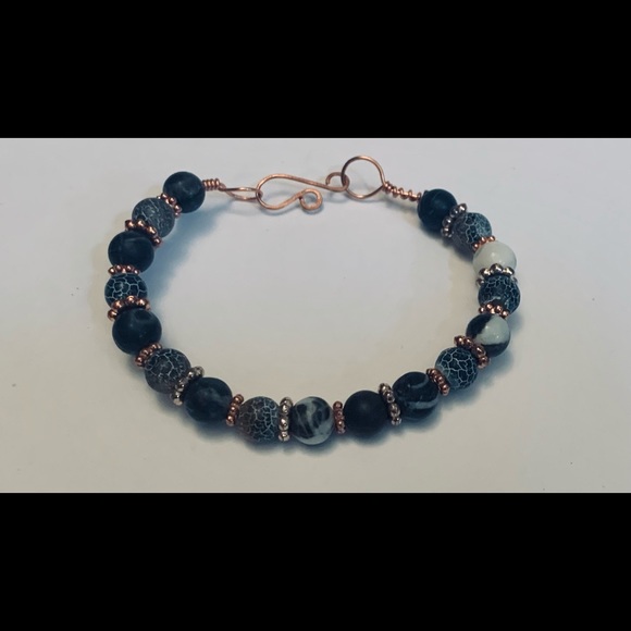 Handmade Gemstone Copper beaded bracelet NWT New - Picture 2 of 4